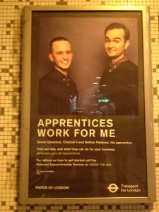 Apprenticeship Poster in the London Tube